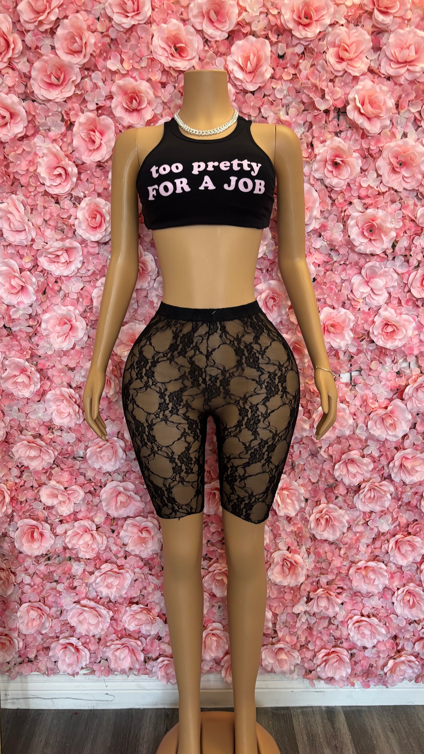 Too Pretty Top n Lace Bottoms